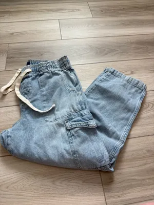 GAP Blue Mid Rise Easy Cargo Jeans thumbnail 3