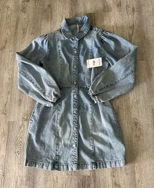 Free people denim dress thumbnail 1