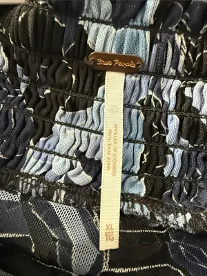 FREE PEOPLE Blue Technicolor Bubble Top Size XL thumbnail 6