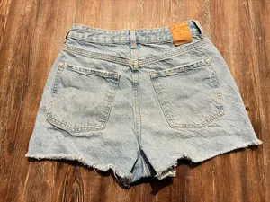 ZARA Blue Denim Shorts  thumbnail 2