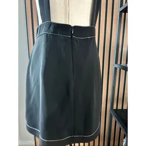 Zara Black Mini-Skirt with Suspenders size small thumbnail 4
