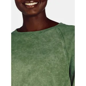 Time And Tru Womens Sweatshirt Sz XXL Olive Green Washed Crewneck Cozy Pullover thumbnail 5