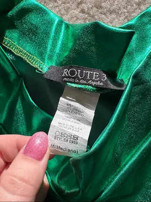 Shimmer Emerald Green Skater Skirt thumbnail 2