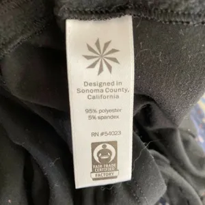 Athleta Top‎ Black plain Tee Shirt Short Sleeve XS thumbnail 9