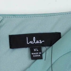 NWT Lulus Double Darling Sage Green Satin‎ Ruffle Maxi Dress Womens XL Evening thumbnail 8