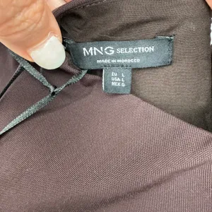 Mango MNG Selection Brown Deep V-Neck Peplum Camisole NWT Size L‎ Contemporary thumbnail 6