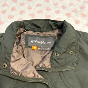 Eddie Bauer green quilted jacket size small thumbnail 3