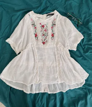 ZARA Floral Blouse thumbnail 1