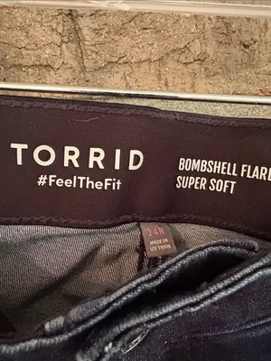 torrid Dark Indigo Flare Jeans thumbnail 2