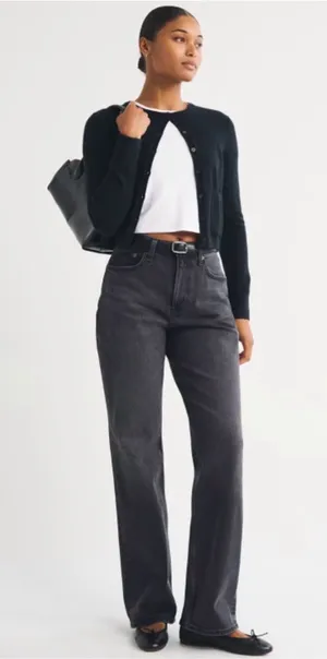 Abercrombie Curve Love “The Loose” High Rise Jeans 6short thumbnail 1