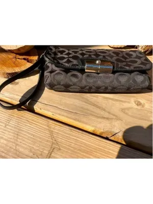 Coach Kristin Lurex Signature Op Art Wristlet Clutch Black F45131 thumbnail 7