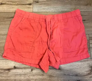 LOFT Coral Drawstring Linen-Blend Women’s Shorts thumbnail 1