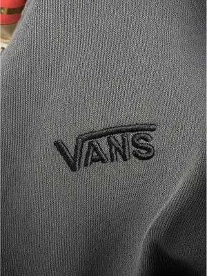 NWT Vans Women's Everyday Oversized Full Zip Hoodie Gray XS thumbnail 3