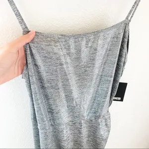 Reformation Dress Flare Ruched Stretchy Asymmetrical Mini‎ Party Silver L NWT thumbnail 5