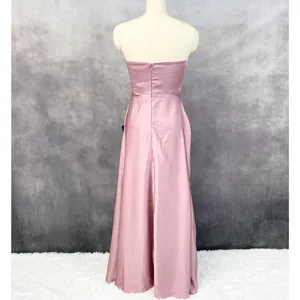 Lulus Real Romantic Satin‎ Dress Womens Medium Pink Rose Prom Bridesmaid Dressy thumbnail 2