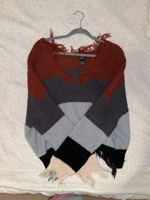 Rue 21 Distressed Fringe Sweater thumbnail 9