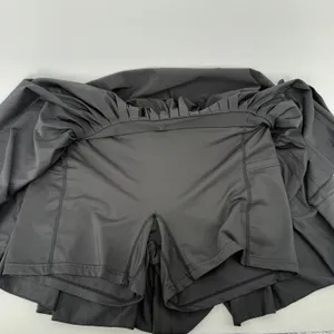 Gold Hinge Pleated Tennis Skirt Skort Black Women XL Preppy Pickleball Active thumbnail 3