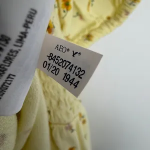 American Eagle Babydoll Blouse Yellow Floral Short Sleeve Boho Cottage Large thumbnail 9