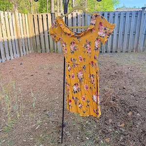 Xhilaration Small Juniors•Floral Sundress•Smocked Bodice and Sleeves•Ruffled Collar thumbnail 8