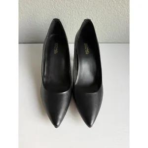 Michael Kors Alina Flex Leather Pumps Women's 7M Black Pointed Toe Heels thumbnail 6
