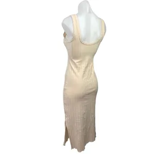 American Eagle Offline By Aerie Cream Sleeveless Scoop Neck Midi Tank Dress XS thumbnail 2