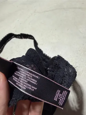 Victoria’s secret Black Lace halter Bralette bra large thumbnail 6