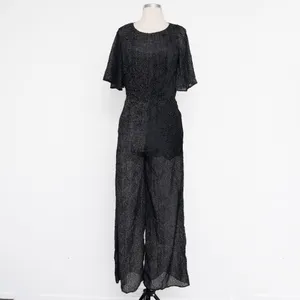 Line &‎ Dot - Textured Open-Back Wide Leg Jumpsuit thumbnail 3