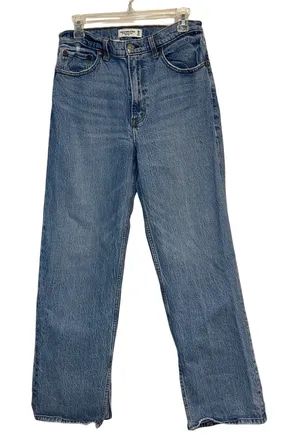 Abercrombie & Fitch Jeans 90s Relaxed High‎ Rise Rigid Denim Split Seam 30 / 10 thumbnail 1