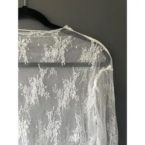 White Sheer Lace Long Sleeve Top XXL thumbnail 4