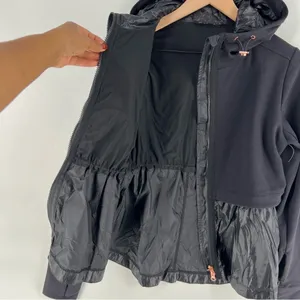 Athleta Windy‎ Point Hoodie Full Zip Front Layered Athleisure thumbnail 11