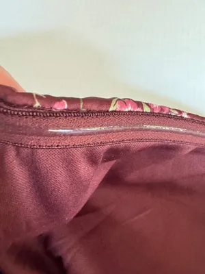 NWT Altar’d State Analissy Burgundy Satin Floral Strapless Mini Dress sz L Large thumbnail 9