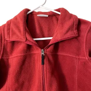 Columbia full zip fleece jacket red pockets warm comfortable athleisure winter thumbnail 3