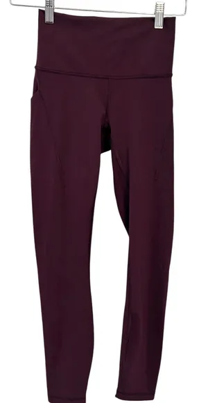 Lululemon Wunder Train HR Tight with Pockets 25" Sz 4 Goodnight Plum NWT thumbnail 1