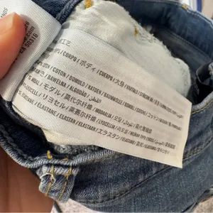 Hollister Blue Mid Rise Jean Shorts Womens 23 3in Denim Distressed Summer Beachy thumbnail 2