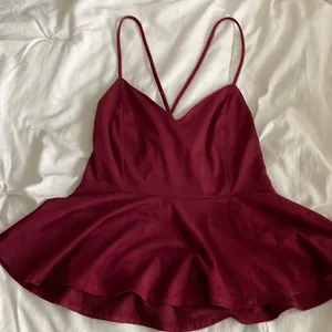 Charlotte Russe Velvet peplum tank thumbnail 1