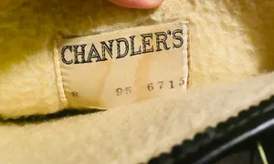 Chandlers Vintage English leather and sheep lined boots Size 8 black thumbnail 8