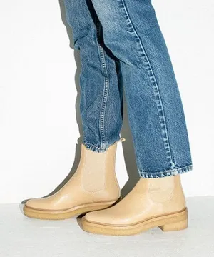 Loeffler Randall Raquel Khaki Crepe‎ Sole Chelsea Boot Womens Size 5.5 thumbnail 1