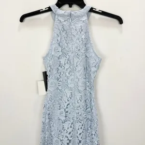Lulus Love Poem Light Blue Lace Mini Dress Party Cocktail Romantic XS NWT thumbnail 11