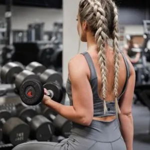 Paragon Fitwear Cristina Capron Sports Bra Low V-Back Sports Bra Grey VEUC thumbnail 2