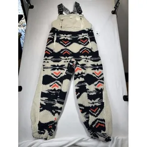 Free People Movement Printed Hit The Slopes Salopette Black Fairisle Combo Sz XS thumbnail 2