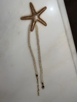Ettika silk chord gold starfish necklace brand new thumbnail 3