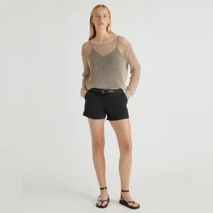 NWOT Quince Black Organic Cotton Stretch Chino Shorts sz 2 Women's 4" Inseam thumbnail 2