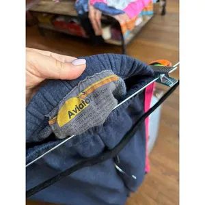 Aviator Nation sweatpants embroidered rainbow logo women's small thumbnail 3