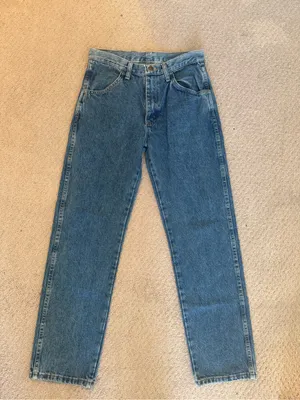 Vintage Rustler Women's Blue Straight-Leg Jeans thumbnail 5