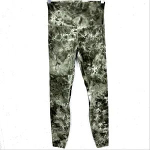 Lululemon Align Pants 28" Diamond Dye Light Sage Army Green Dark Olive Size 6 thumbnail 2