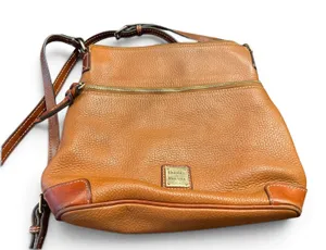Vintage 2000's Y2K Dooney & Bourke Leather bag crossbody purse brown old money thumbnail 1