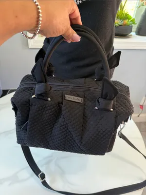 Vera Bradley Black Quilted Small Top-Handle Satchel thumbnail 3