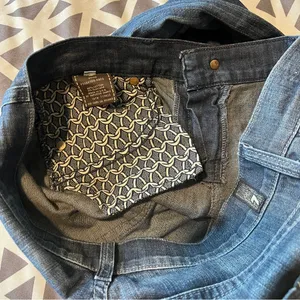 7 For All Mankind Dojo Lightweight Stretch Dark Wash Denim Crop Capri‎ Jean 28 thumbnail 11