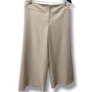 Pretty Girl New York | NWOT USA Beige Wide Leg Cropped Pants (size M) thumbnail 4
