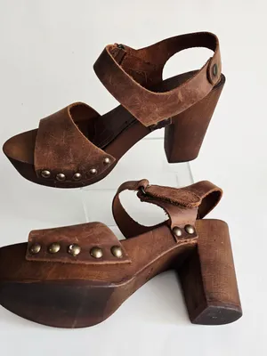 Giannetti Italian Leather Clog Size 8 thumbnail 5